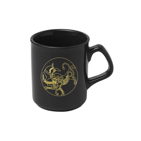 ماگ "شکار شیر" + اندرزهای اوستا با طلای 14 عیار