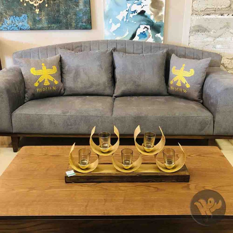 Golden Shahbaz cushion