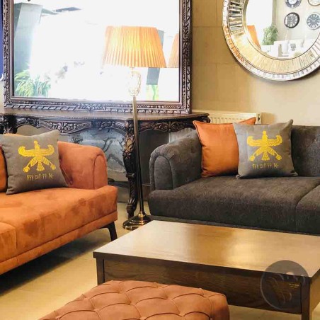 Golden Shahbaz cushion